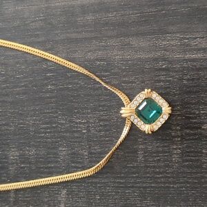 Vintage Avon Emerald Necklace